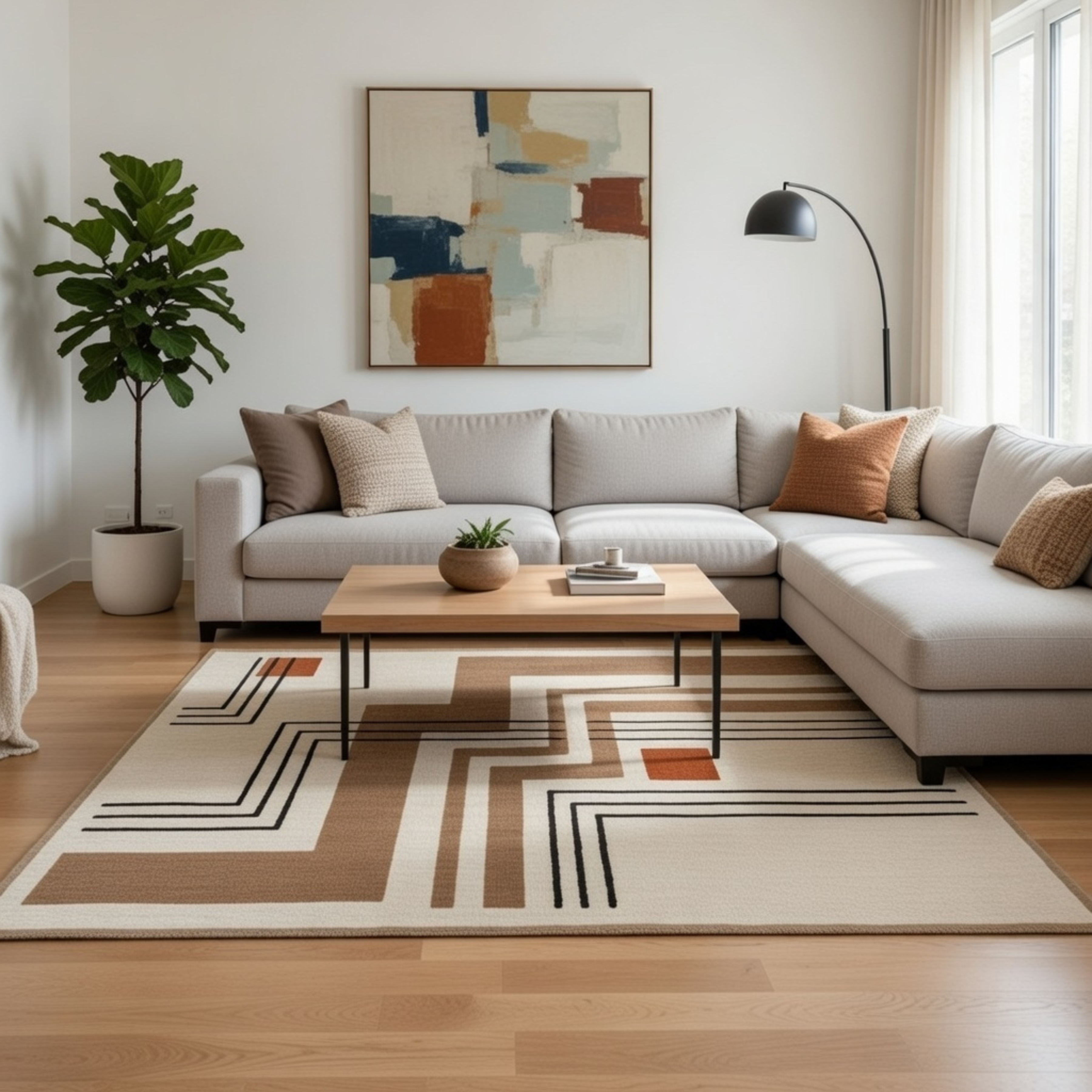 Le Tapis "Azur Abstrait" 008