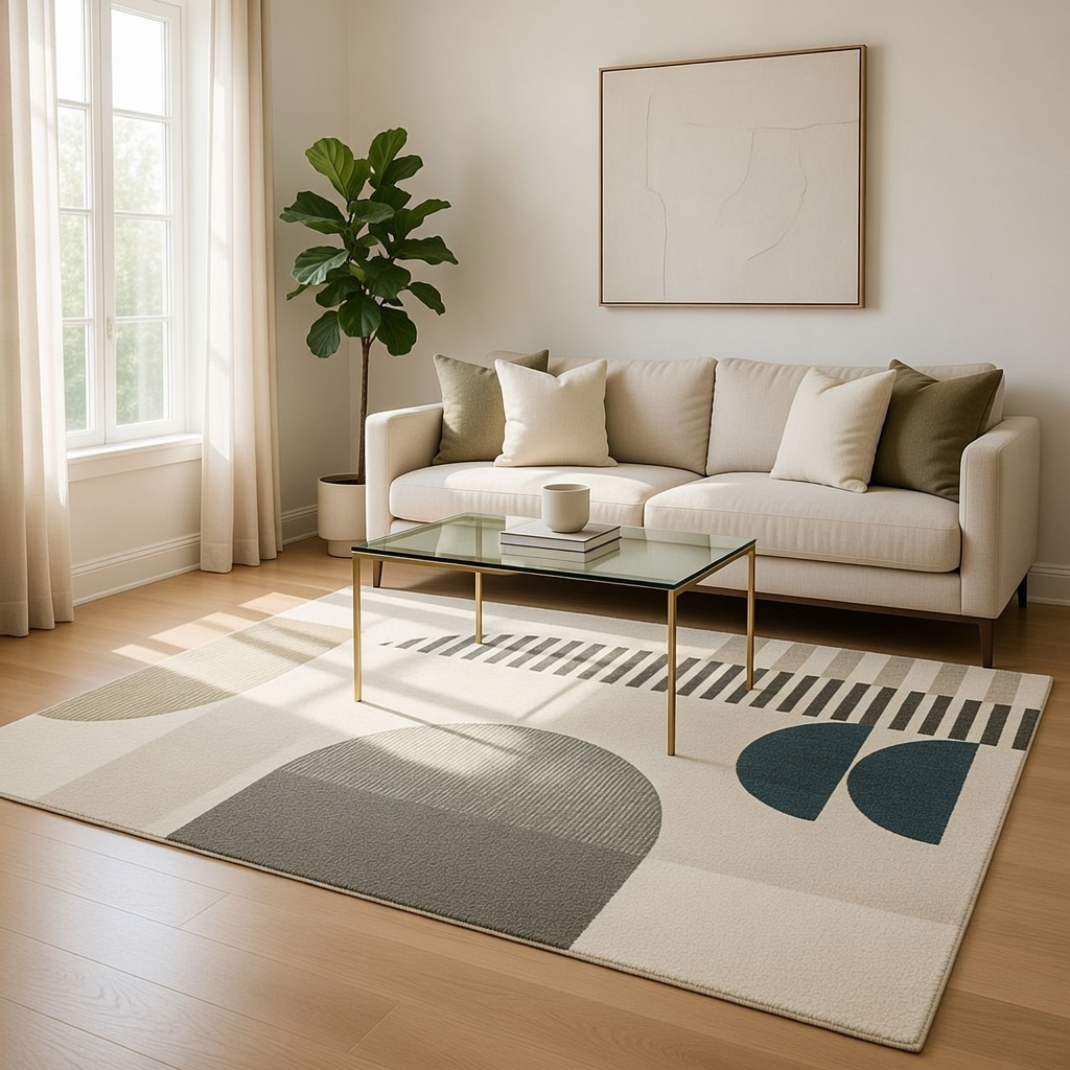 Le Tapis "Azur Abstrait" 011